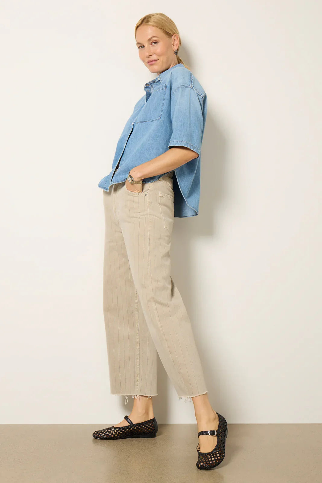 Ayla Raw Hem Crop