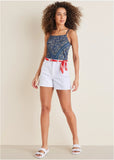 Naomi Denim Shorts White Denim
