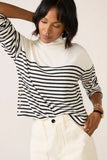 The Knit Rib Stripe Turtleneck