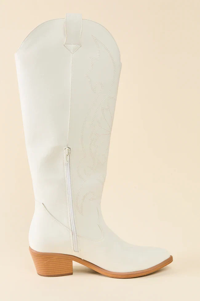 Shania White Cowboy Boots