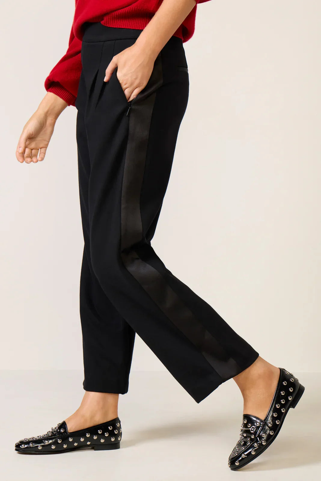 Ponte Pleated Trouser
