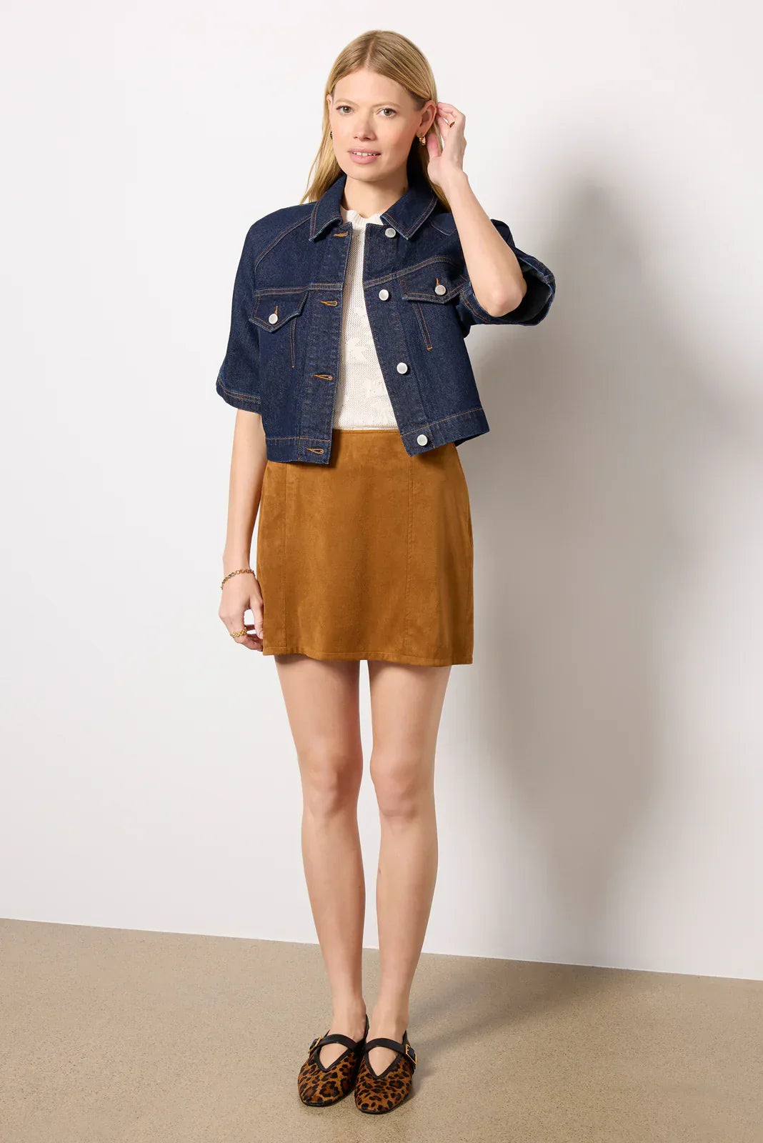Short Sleeve Button Front Jacket
