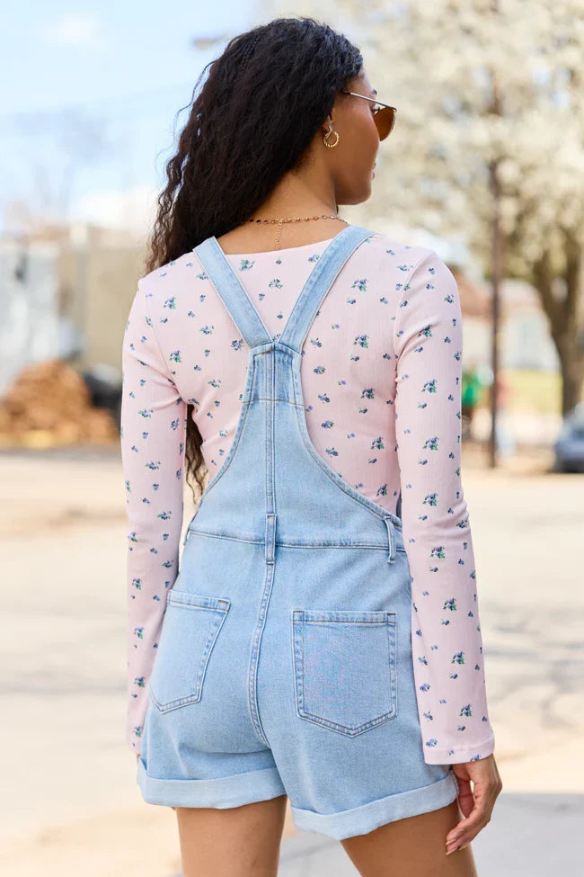 Tessa Light Wash Denim Overalls
